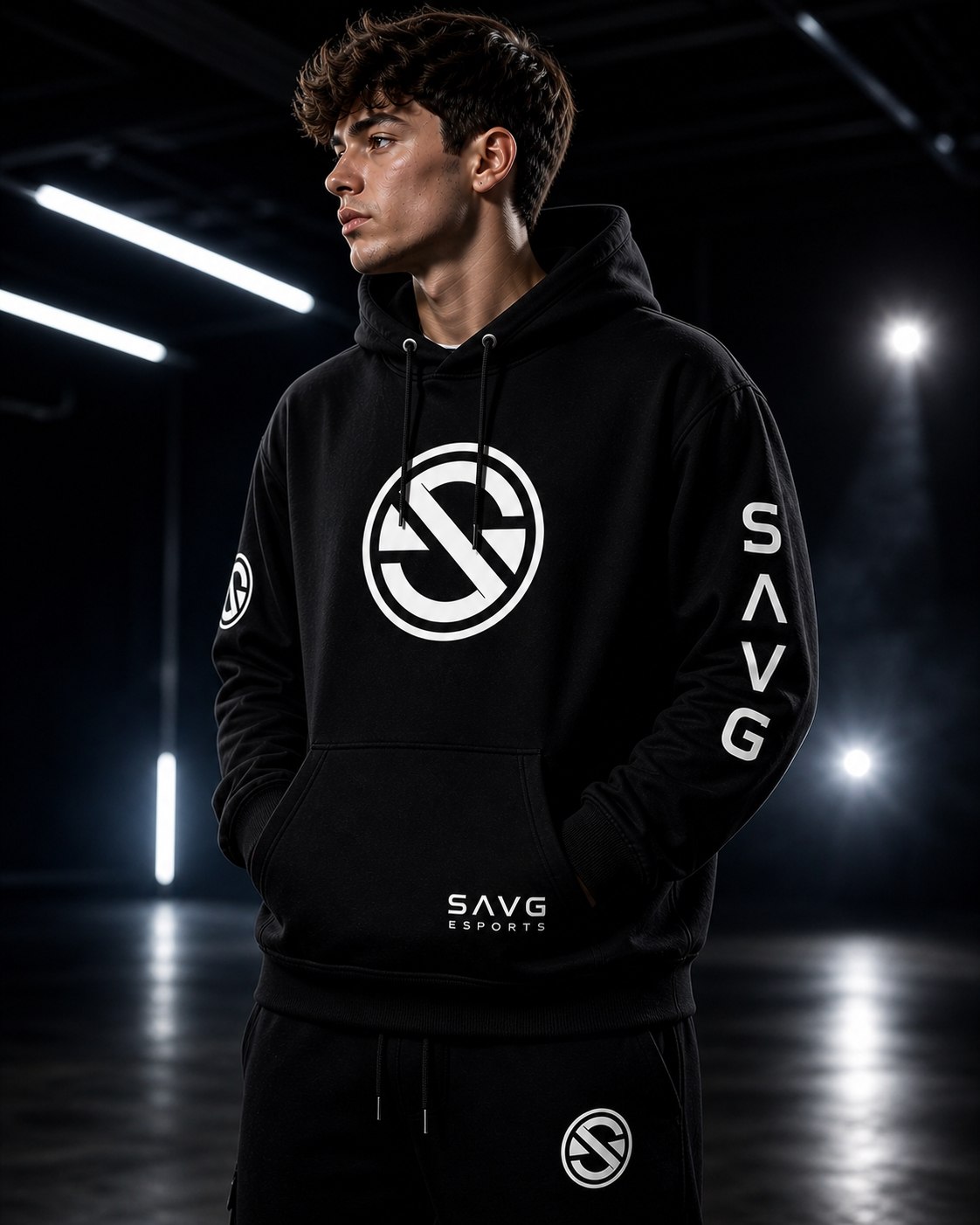 SAVG Hoodie on model