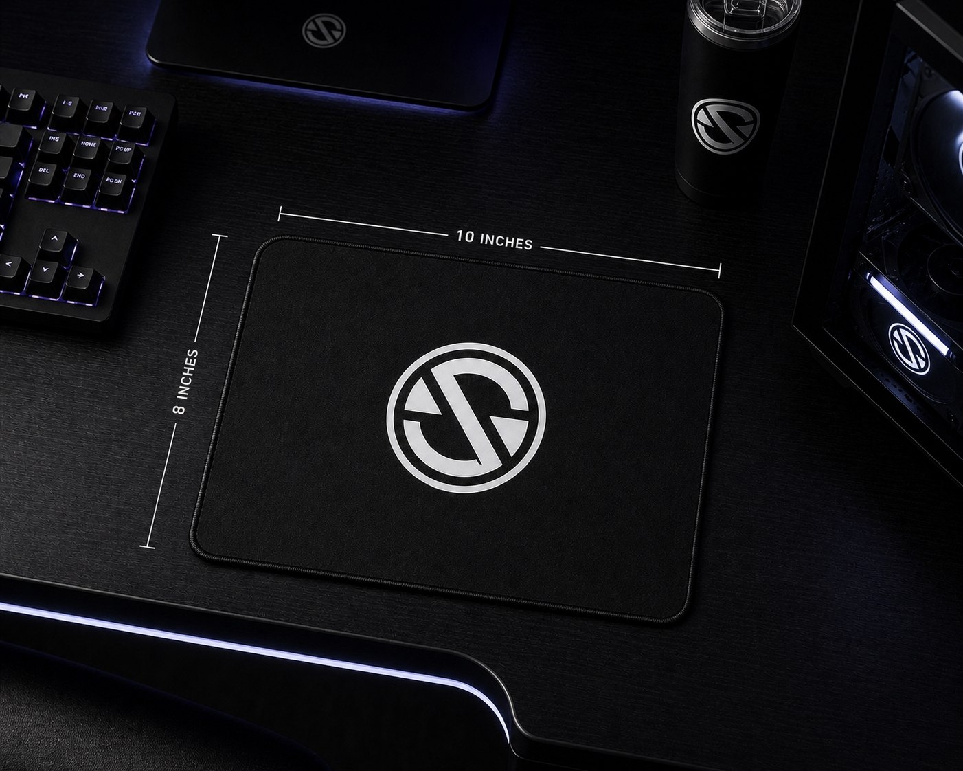 SAVG Mouse Pad on gaming desk