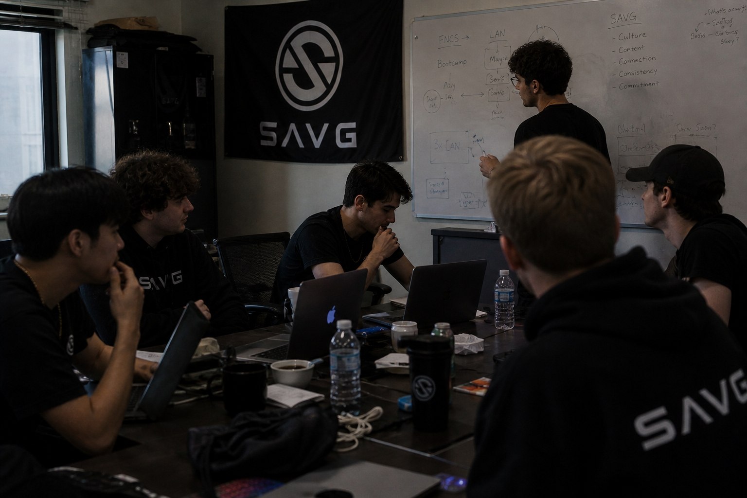 SAVG strategy session with FNCS whiteboard